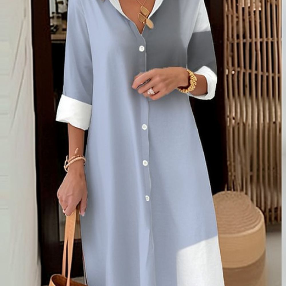 Women Casual A Line Dress V Ne - đánh giá và giá Midi Dress