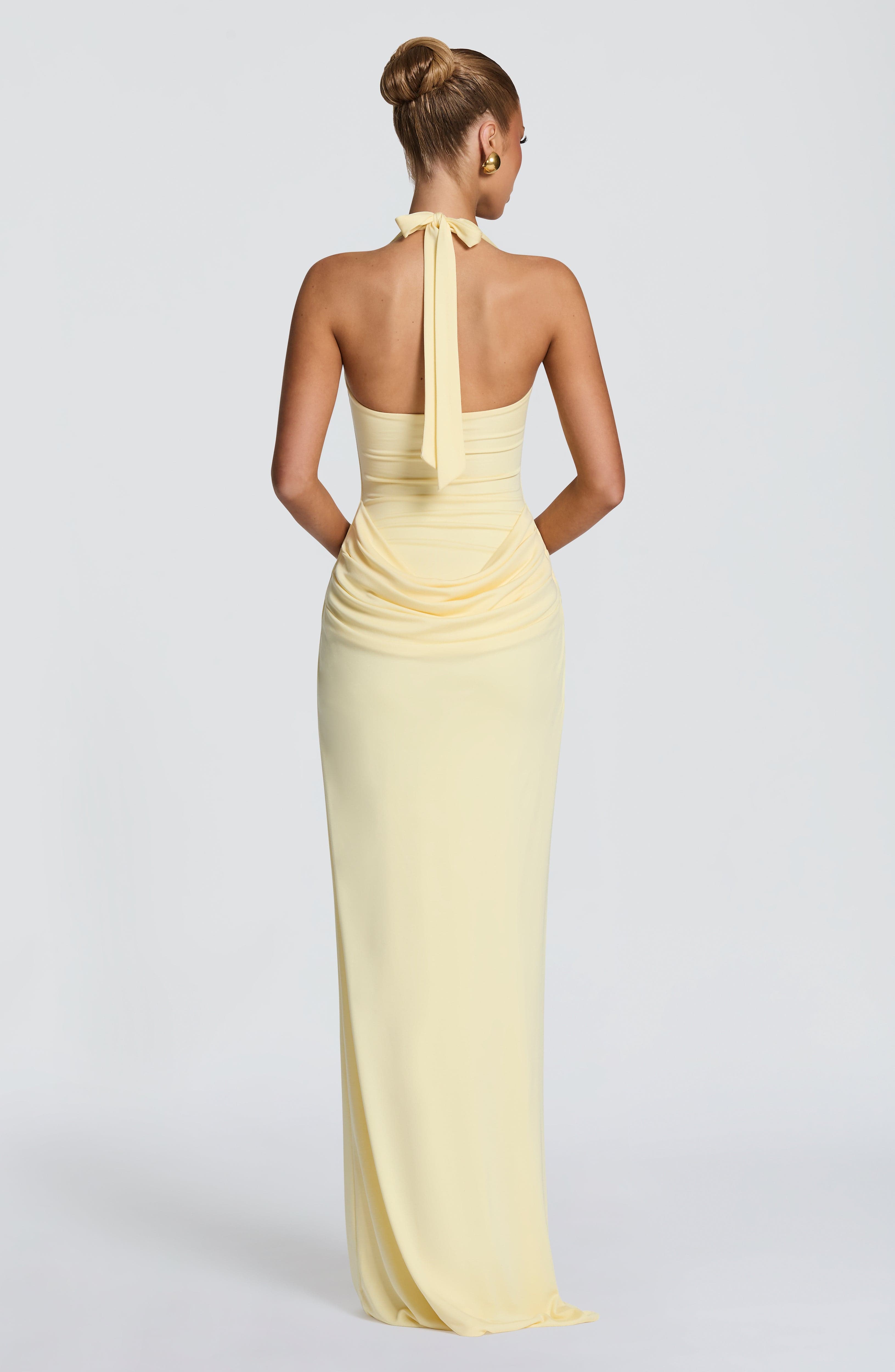 Halter Square Neck Maxi Dress  - đánh giá và giá Evening Gown